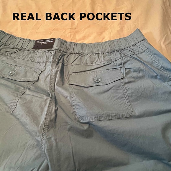 NEW PHOTOS! CAPRI, LIGHT TWILL, CAMEO BLUE, SIZE 28, COTTON/SPANDEX BLEND, FLY - Picture 14 of 16